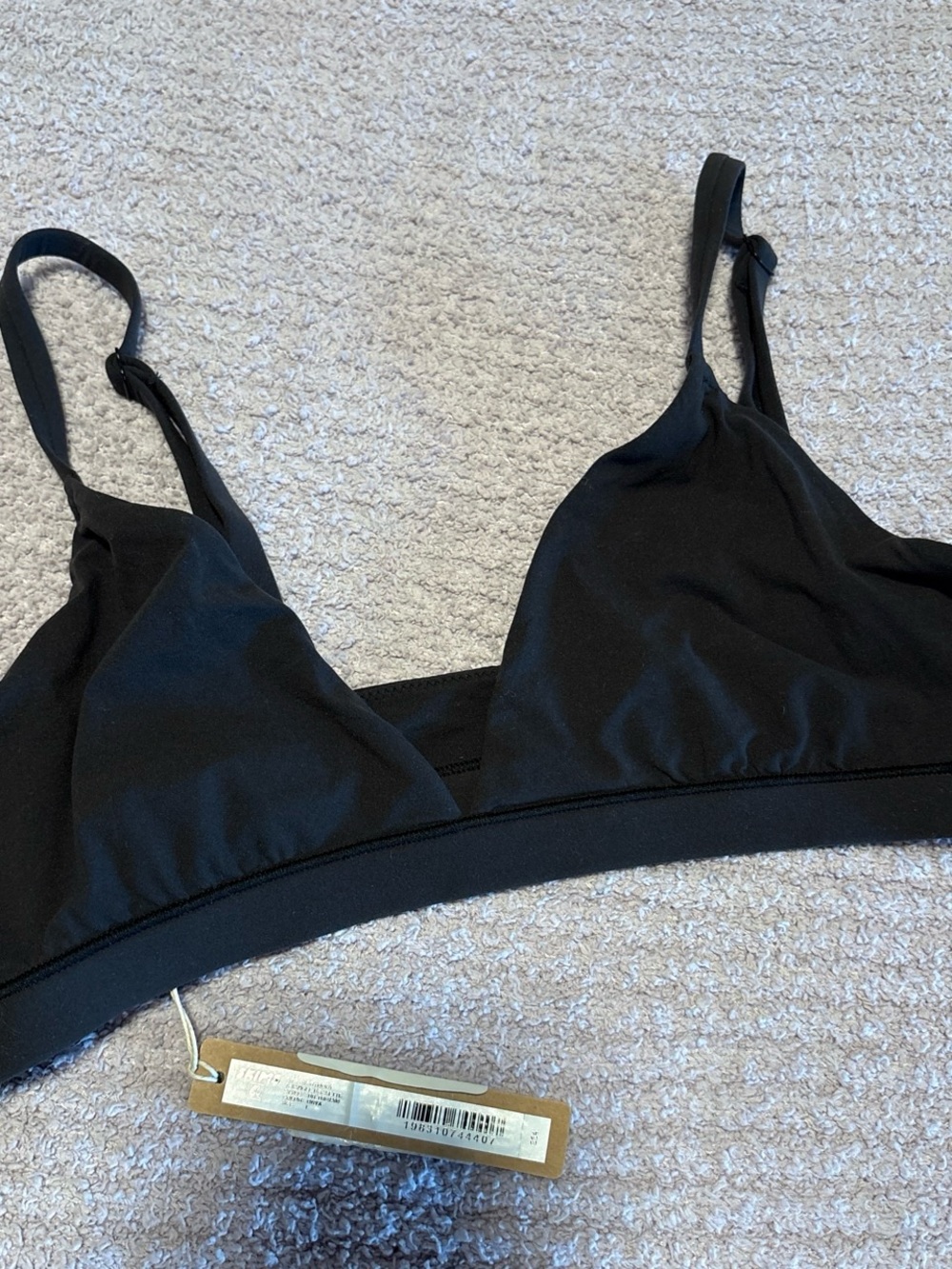 Skims NWT Black Triangle Bralette